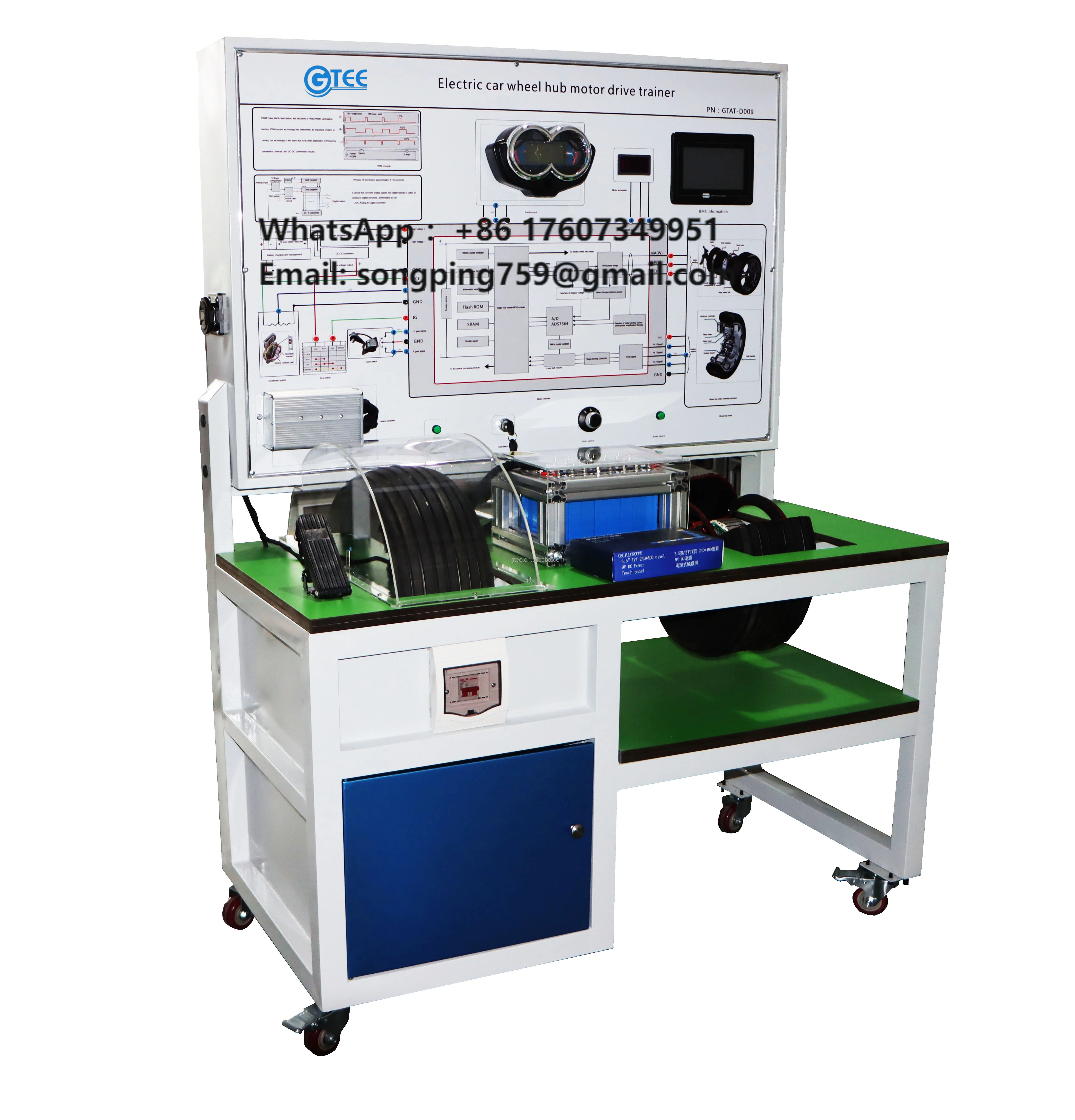 Electric Car Wheel Hub Motor Drive Trainer Driving School Electric Vehicle Power System/new Energy Automotive Training Equipment