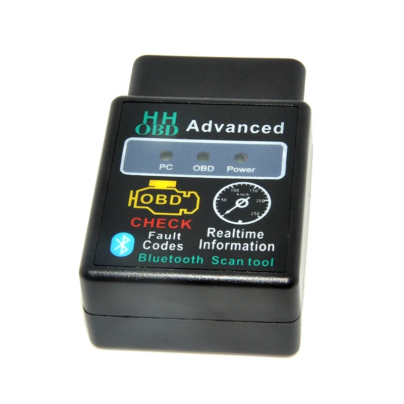 HH OBD MINI ELM327 v1.5 Black Bluetooth OBD2 Car CAN Wireless Adapter Scanner TORQUE ANDROID Free Shipping view 2