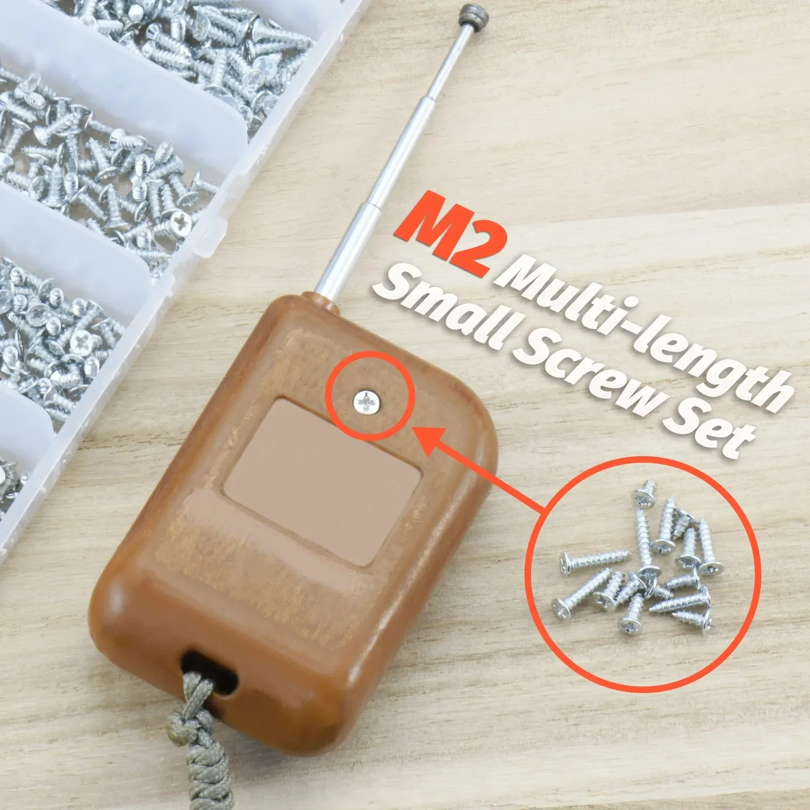 1070pcs Mini M2 Self Tapping Screws Phillips Flat Head Alloy Steel Assortment Kit 5 Sizes Cross Drive Wood Screws DIY Set