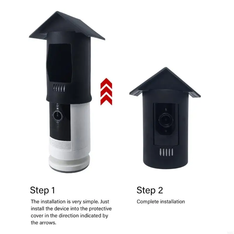 Weather Resistant Silicone Skin Housing For Security Cameras Shock Absorption None Marring Surfaces Effortless Mounting N0HC