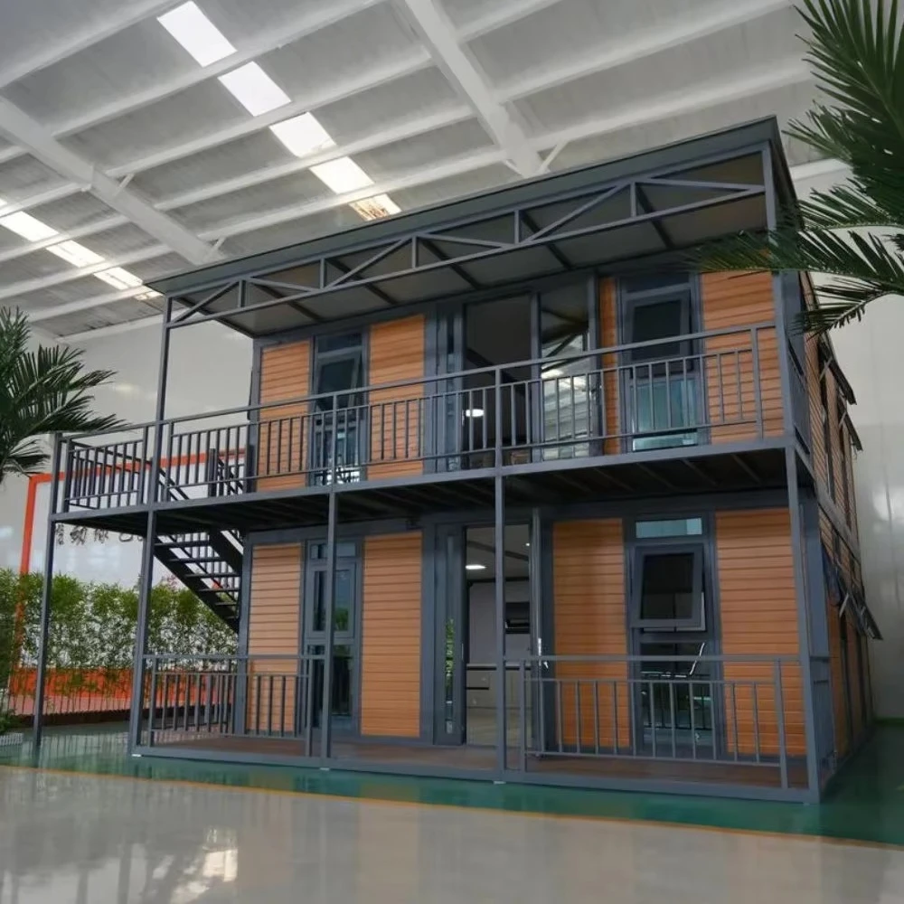 Double Layer Container House Folding House System 20ft/40ft Customized 2-5 Bedrooms for Outdoor Work Office Portable House
