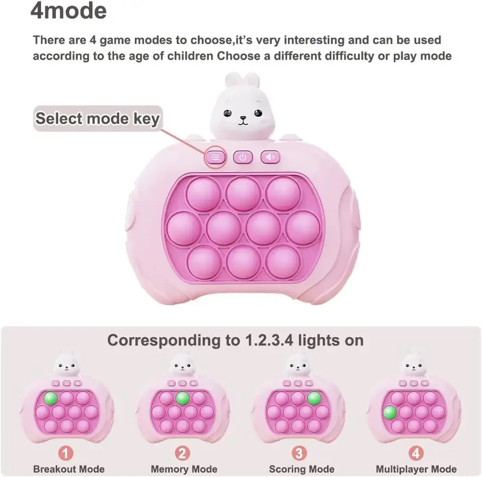 1 Pc coniglio che colpisce il Mouse a terra spingendo i giocattoli educativi della macchina da gioco elettronica