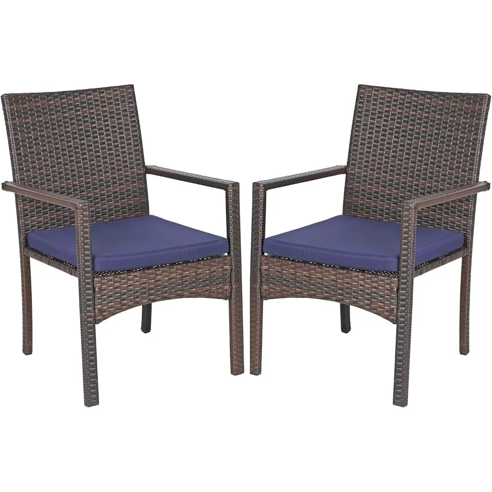 

Sophia & William Patio Dining Chairs Set of 2, 2 Pcs All-Weather Rattan Outdoor Dining Chairs, Lightweight Wicker Dining Chairs