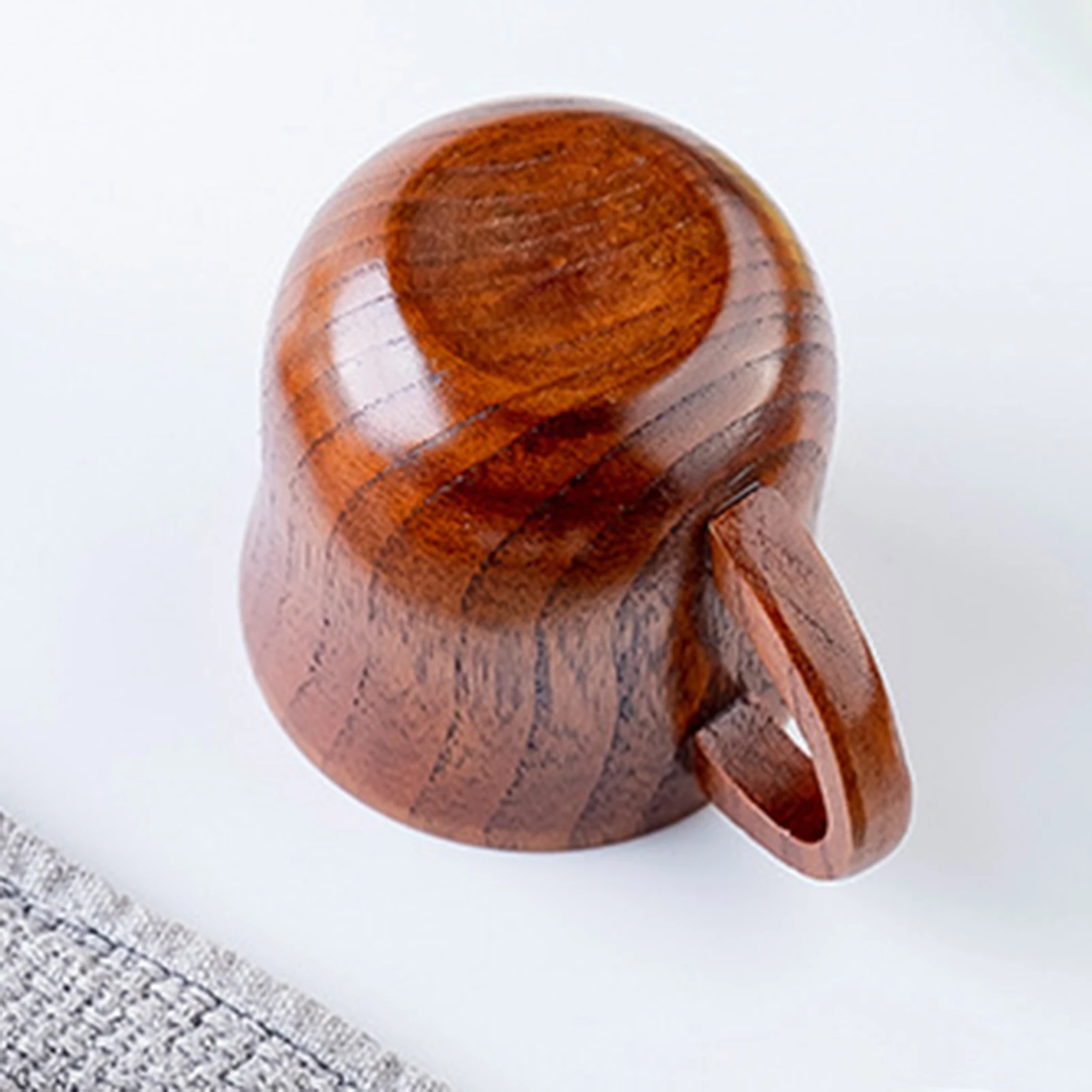 Wood Drink Cup with Handle Attractive Water Cup with Handle for Home Office Daily Drinking