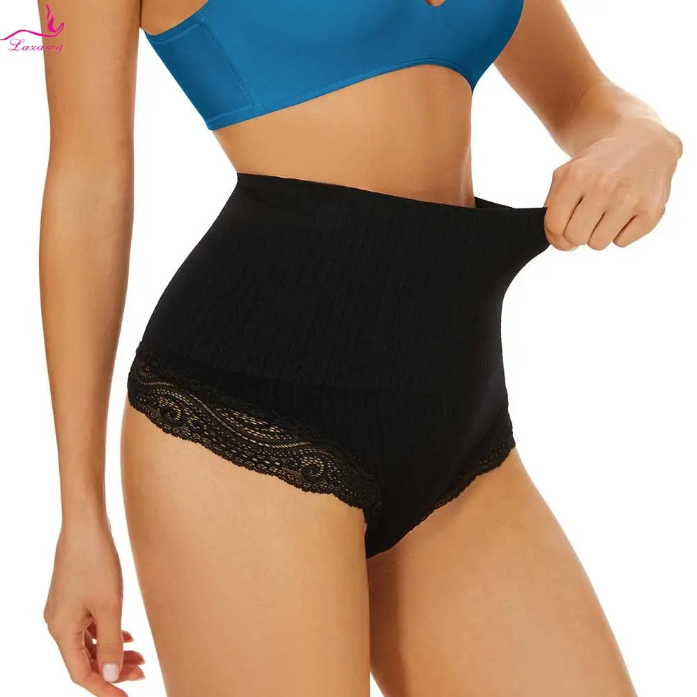 LAZAWG Body Shaper Thong for Women High Waist Panties Seamless Shapewear Tummy Control Shorts Flat Belly Underwear Slimming