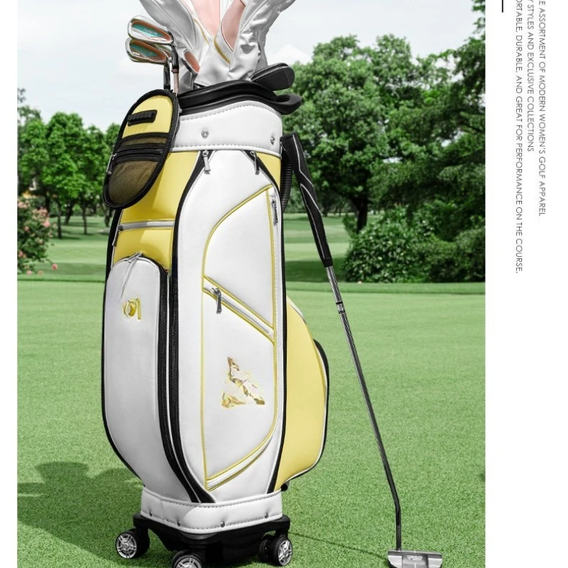 Bolsa de golf para mujer, bolsa de transporte aéreo, bolsa telescópica rígida para pelotas, bolsa universal de cuatro ruedas para palos de golf.