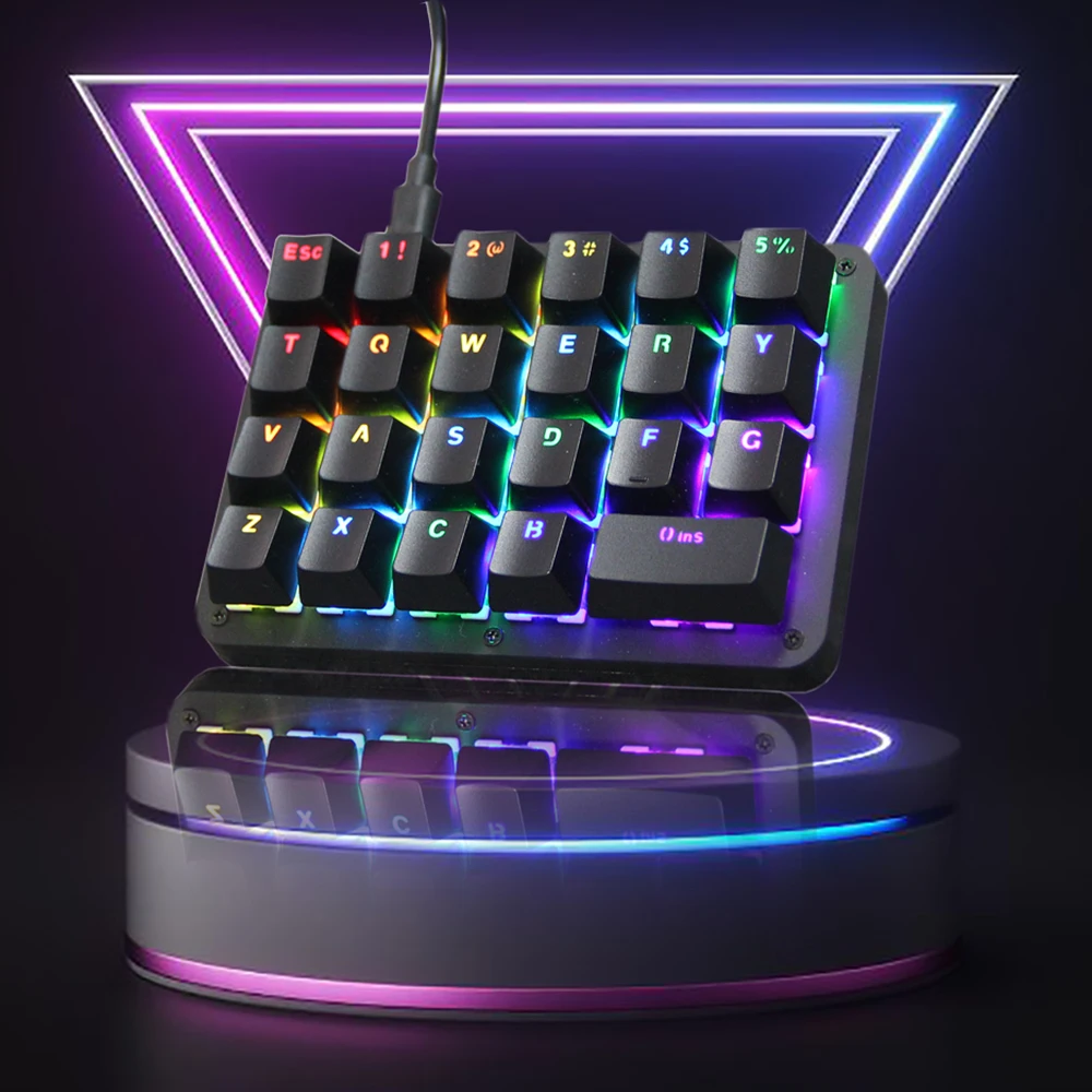 G23 Keyboard DIY 23 Key Macro Function RGB Backlight Programmable Custom For Games Windows MAC Mechanical Wired Keyboard