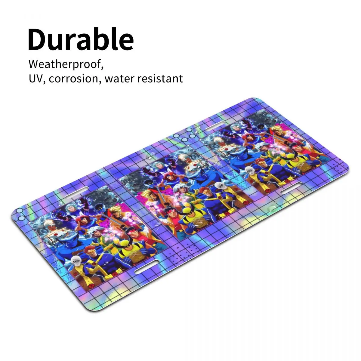 X-Men خارقة خلفية لوحة ترخيص الجدة سيارة الجبهة لوحة ترخيص الألومنيوم معدن تسجيل الغرور العلامة 6X12 بوصة