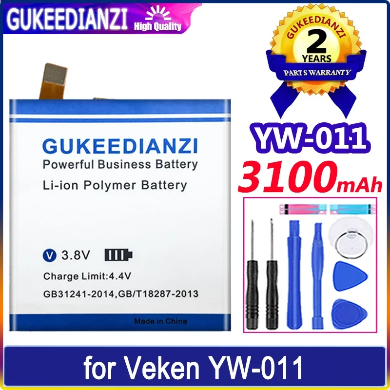 

GUKEEDIANZI Battery 3100mAh/3600mAh for Veken YW-011 YW011 YW-014 YW014 Batteria