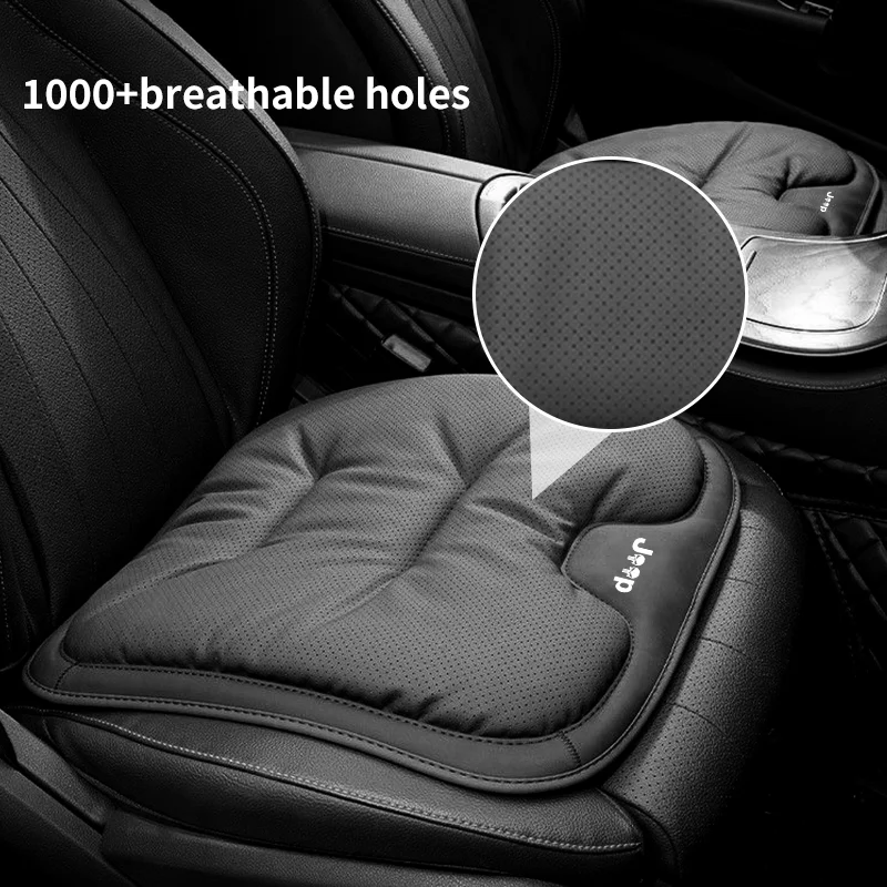 3D Leather Car Seat Cover For Jeep Renegade Compass Wrangler JK JL Grand Cherokee Thicken Soft Auto Seat Cushion Car Chair Pad