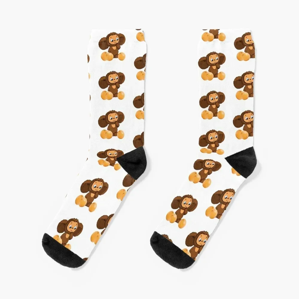

Носки Cheburashka, эстетичные мужские носки с цветочным принтом, женские