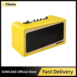 SONICAKE QAM-50 Mini Guitar Combo Amplifier with Bluetooth Light Weight All-In-One Bedroom Multi-Effects Toast Speaker