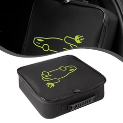 Bolsa de almacenamiento de Cable de carga de coche EV de tela Oxford, bolsa de transporte para vehículo eléctrico, bolsa de Cable de carga portátil a prueba de golpes, Forma cuadrada, 1x