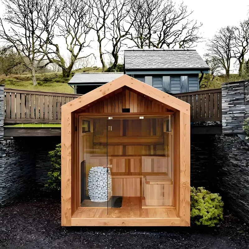 4 Persons Garden Large Steam High-End Luxury Outdoor Sauna Room Family Shower Steam Sauna Room Customized
