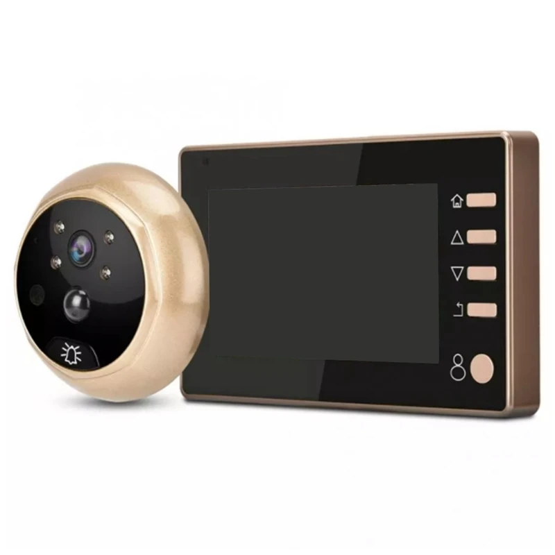 4.3Inch Doorbell Camera Motion Detection Recording Display Video Peephole Viewer Ring Doorbel