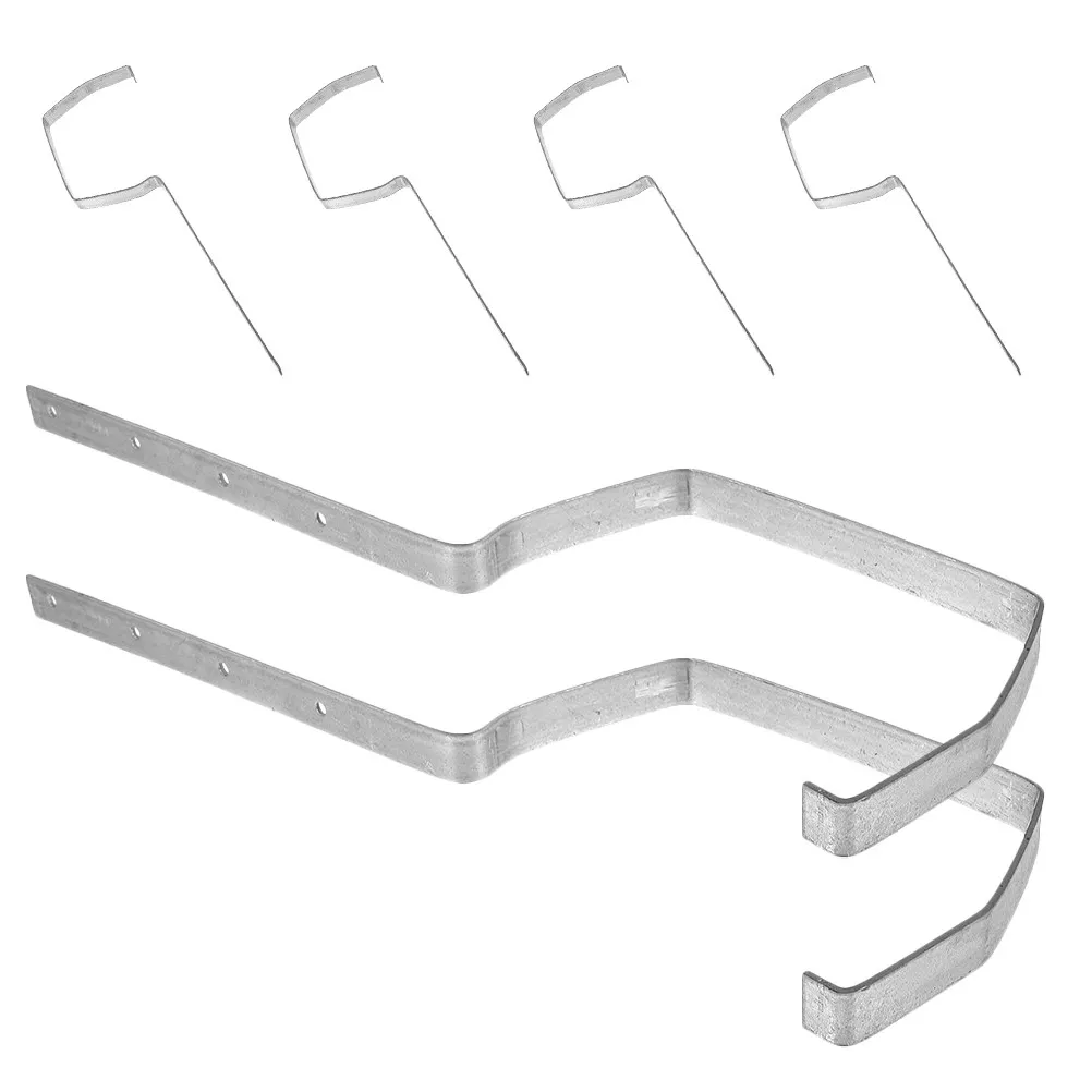 6Pcs Roof Rain Gutter Bracket Iron Heavy Duty Weatherproof Support Holder for Home Industrial Gutter Hanging Brackets