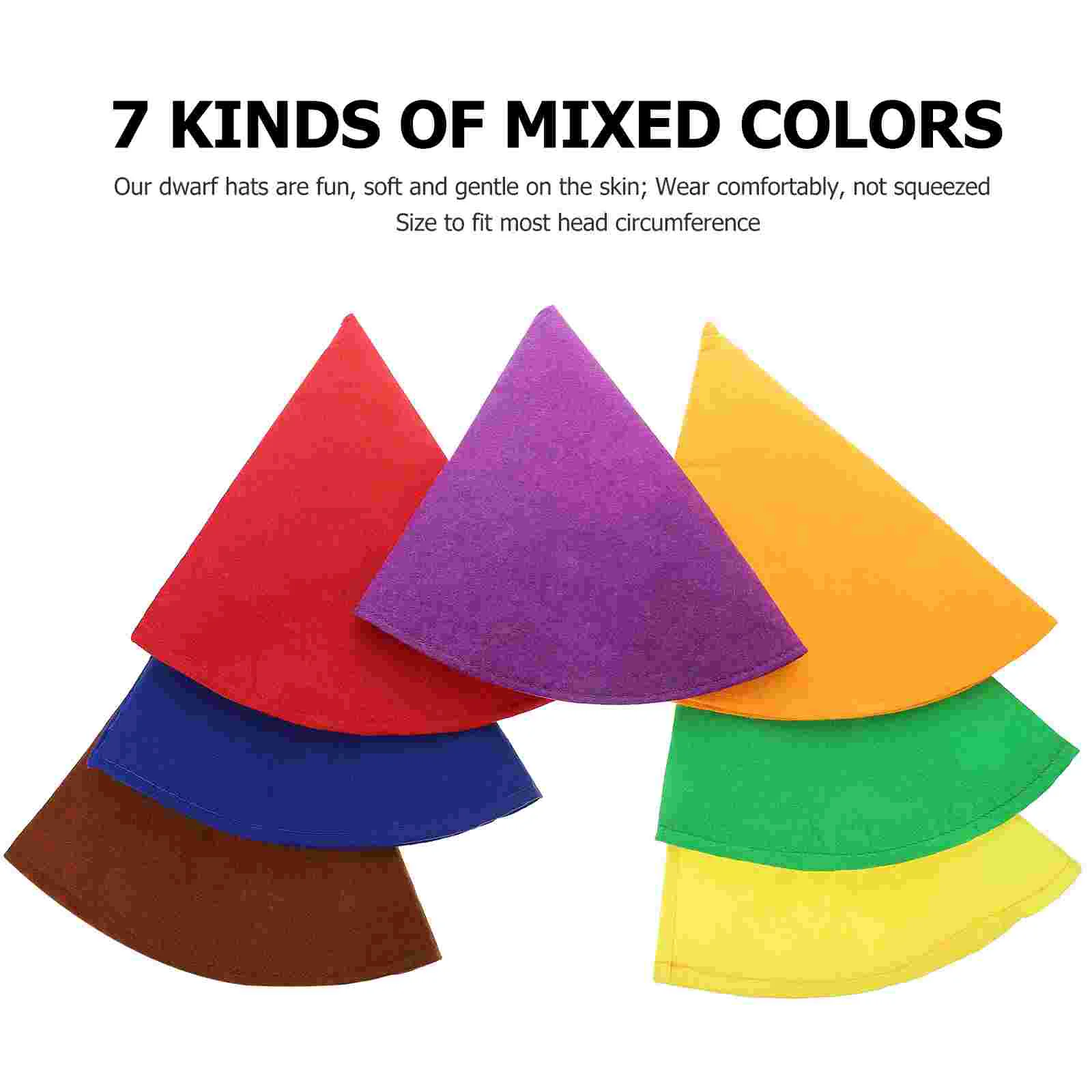 7 Pcs Party Hat Gnome Christmas Cosplay Dwarf Costume Accessory Cap Hats Prop Decors Felt Cloth Man