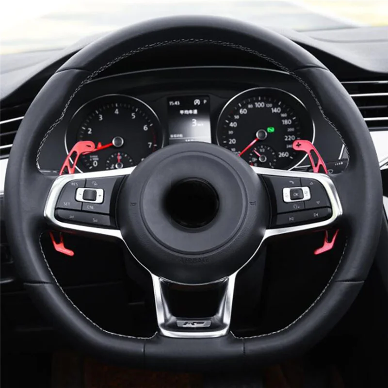 Carro volante Shift Paddle, DSG Gear Shifter, extensão para GOLF MK7 GTI R GTD GTE 7, 2014-2019, vermelho, 1 par