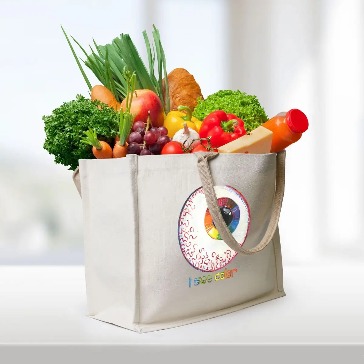 I See Color - 2022 Tote Bag hand bag ladies tote bag university reusable grocery bags