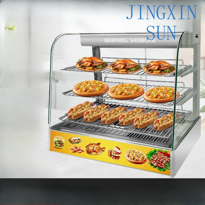 Commercial Insulation Cabinet Food Heating Incubator Display Cabinet for Restaurant Bakery Deli Store Desktop Chestnut Fried