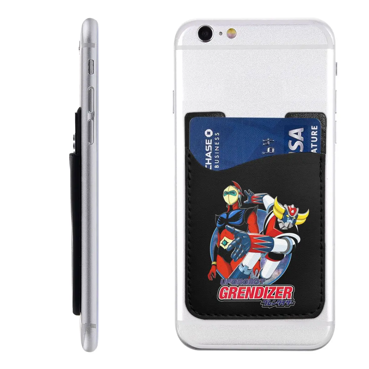 Grendizer And Actarus Phone Wallet Stick On Cool UFO Robot Goldrake ID Card Holder Pocket