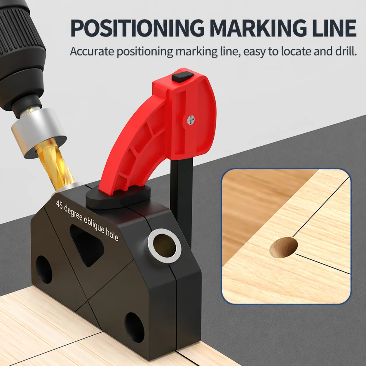 Multi Function Woodworking Drill Guide Drilling Jig Hole Locator Positioning Tool for Furniture Cabinet DIY Repair