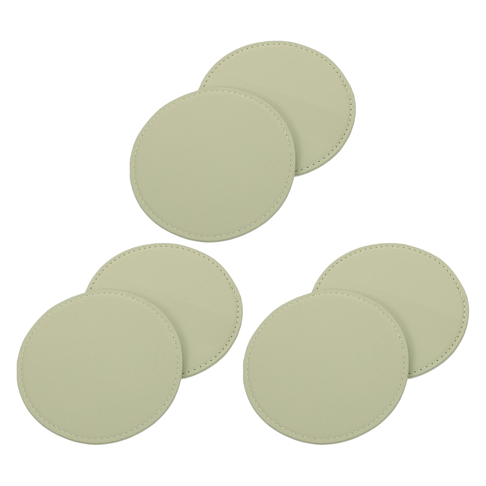 

6 Pcs Non Slip Heat Insulation Coaster Pu Cup Mat Tableware Pad Anti Scalding Home Decorative Coasters Household