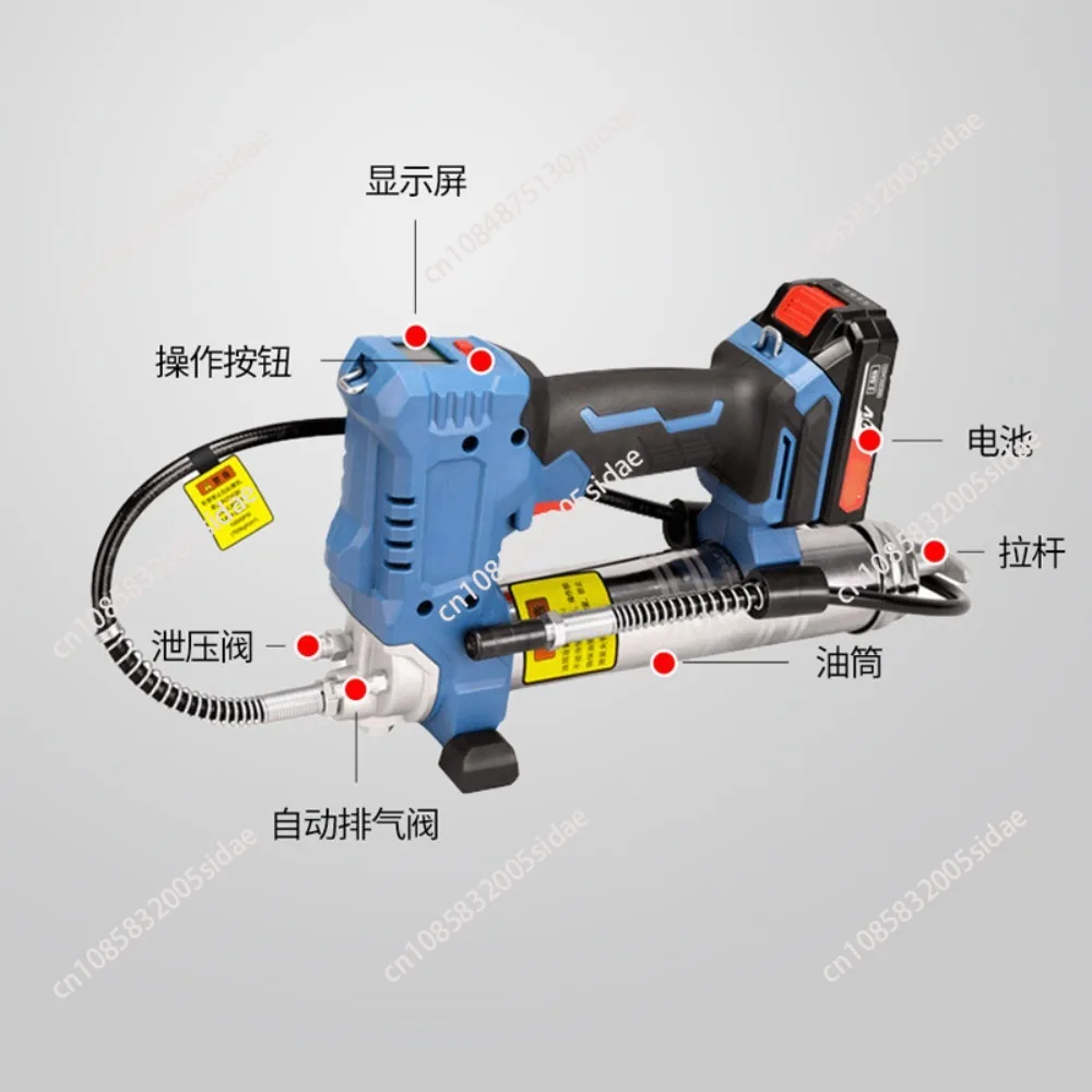 Electric Grease High Pressure Car Lubricating Oil Refueling Machine Brushless Cordless Grease Gun for Makita 18V Battery