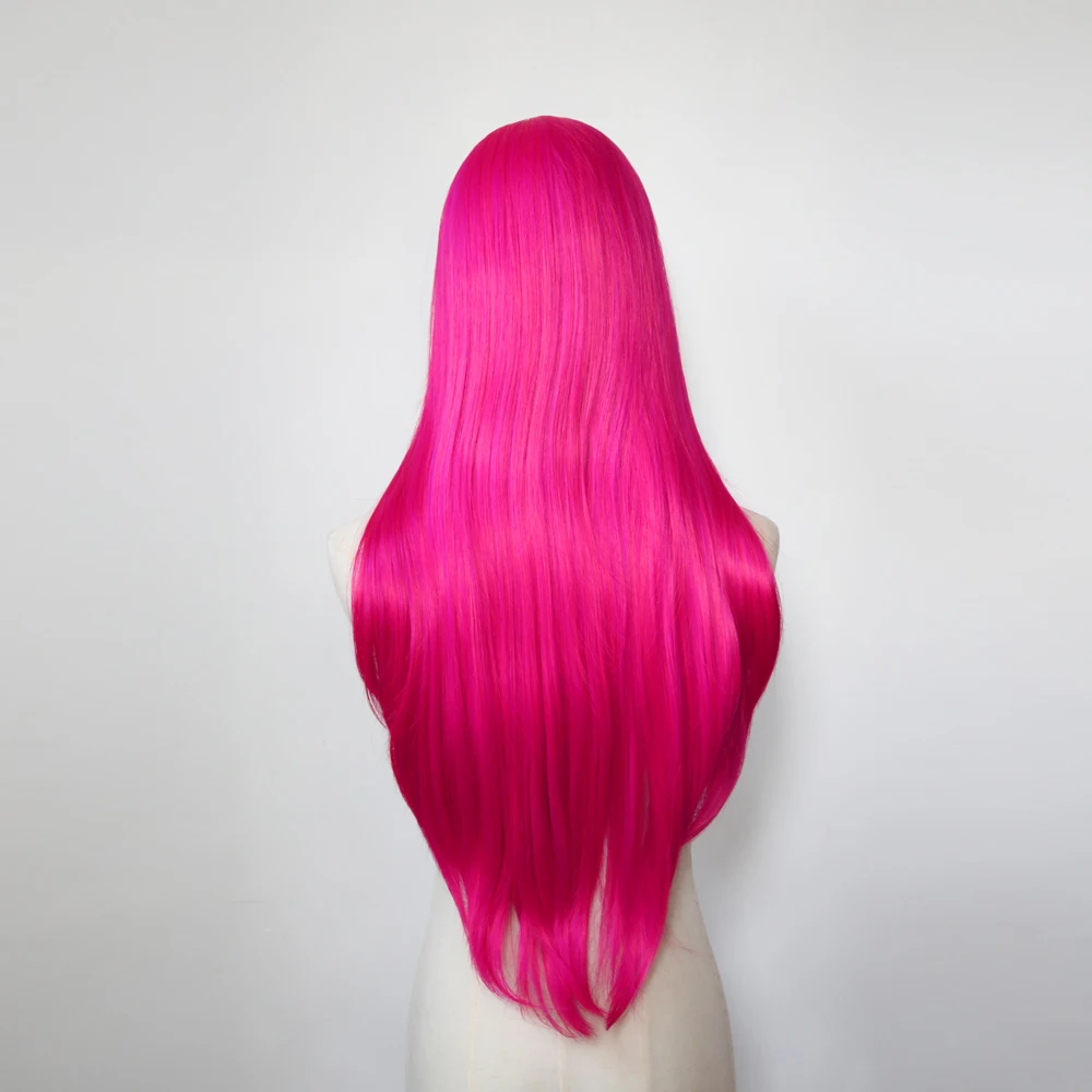 Pink Lace Front Wig for Women 26 Inch Long Straight 13*4 Lace Wigs High Quality Synthetic Lace Wigs Natural Looking for Cosplay