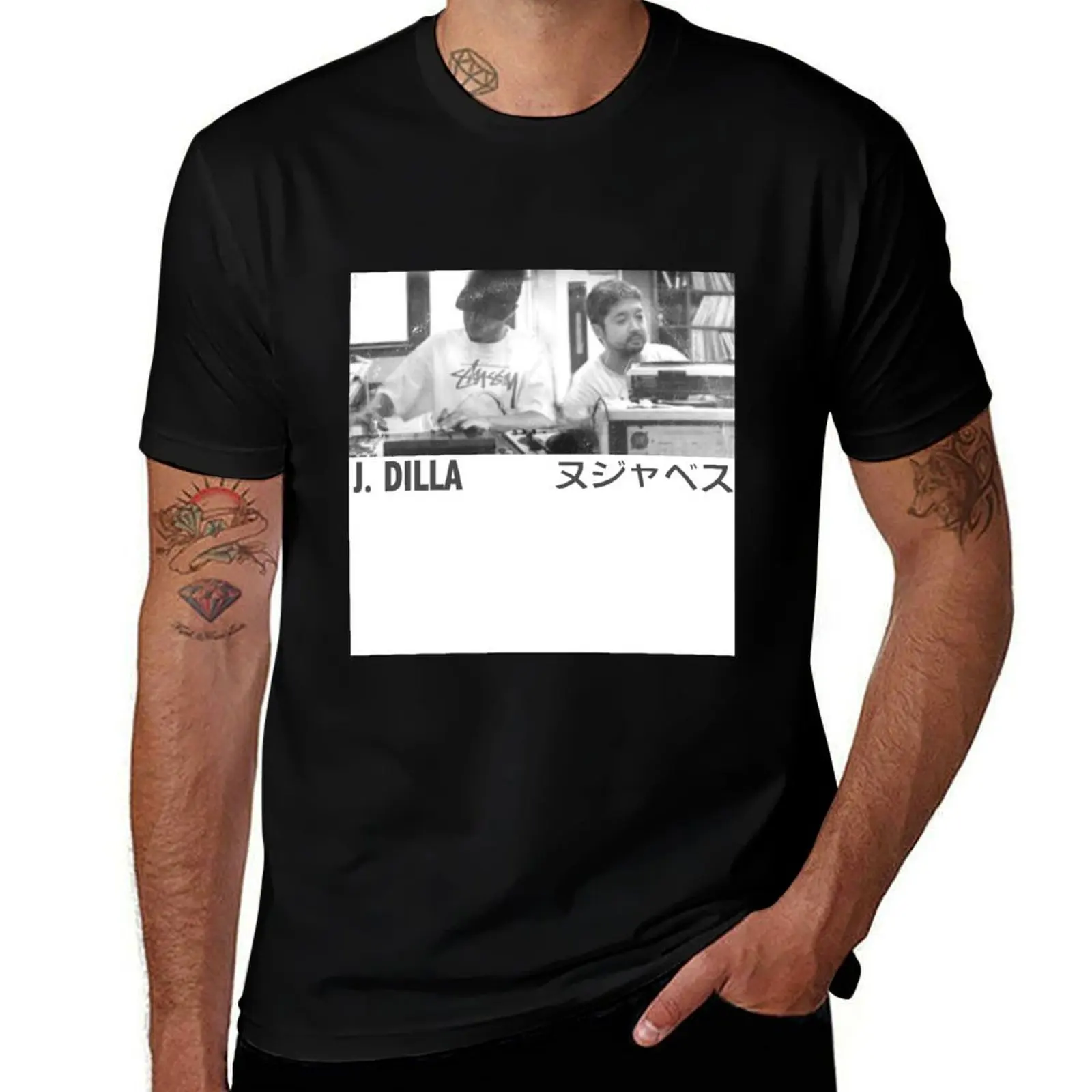 J. Dilla Nujabes Tribute T-Shirt Work Duty Casual T-Shirt