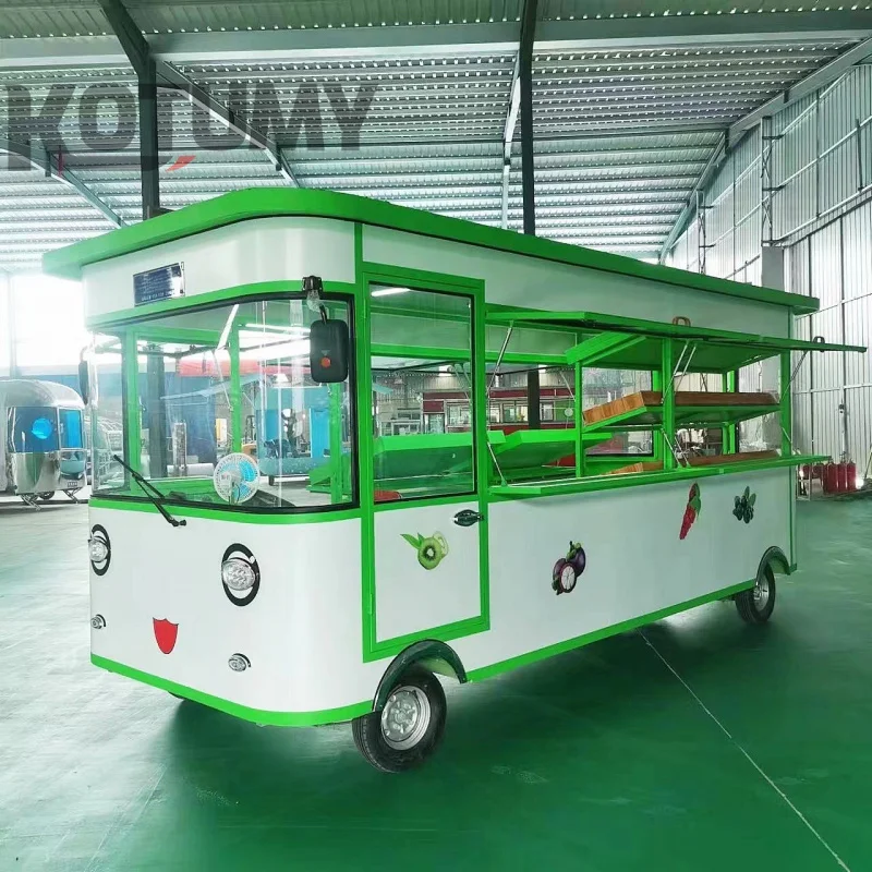 مخصص. متعددة الوظائف أربع عجلات الوجبات السريعة شاحنة فواكه الإفطار السوق الليلي كشك الشواء التجارية المتنقلة الغذاء Tr #2