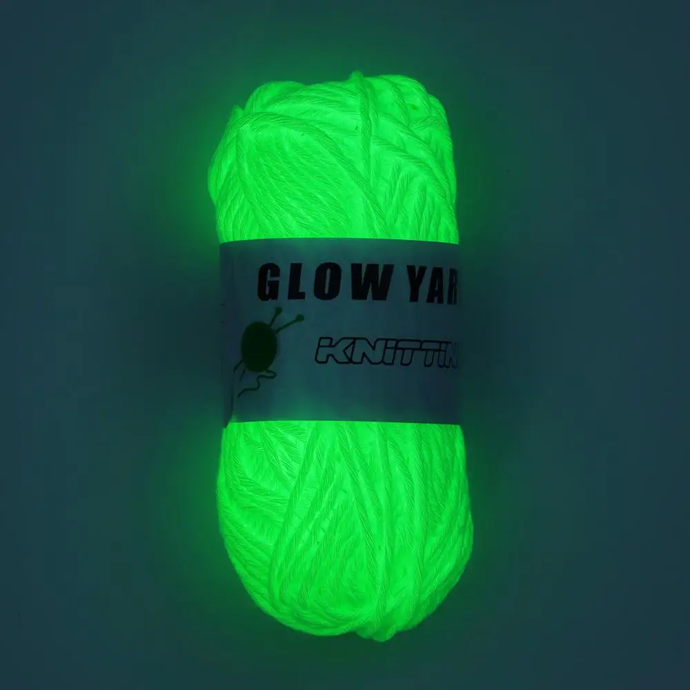 DIY Sewing Weave Knitting Wool Glow in the Dark Hand Knitted Luminous Chunky Yarn