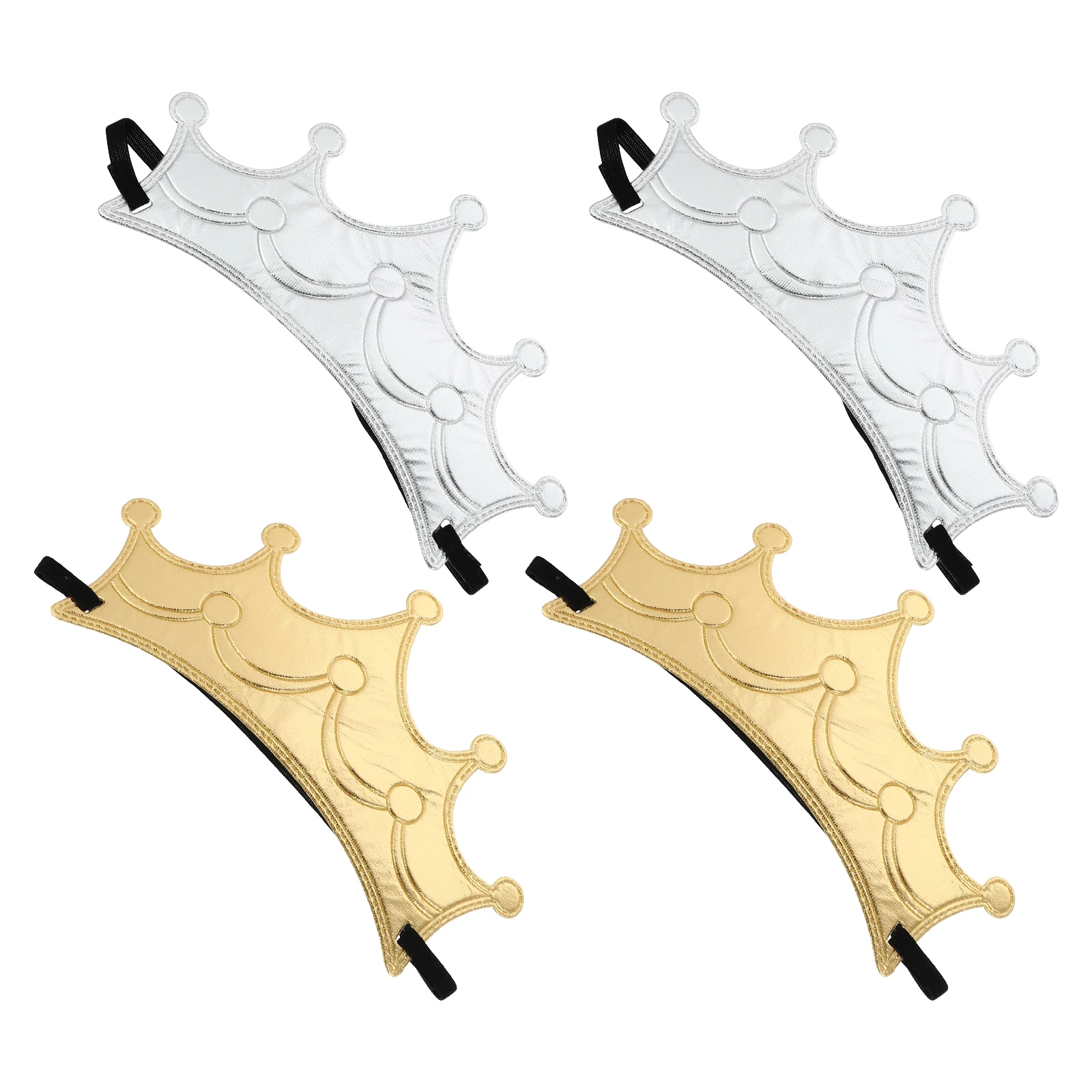 

4pcs Birthday Party Props Kids Headband Crown Shaped Headband For Children Birthday Decoration Creative Crown Hair Ornament Kids