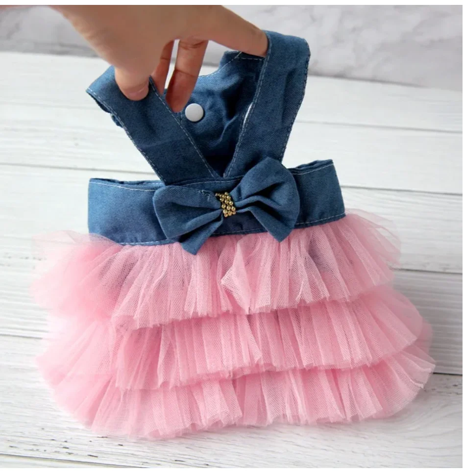 

Dog Summer Dress Cat Lace Skirt Pet Clothing Chihuahua Stripe Skirt Puppy Cat Princess Apparel Cute Puppy Clothe Dog Accessories
