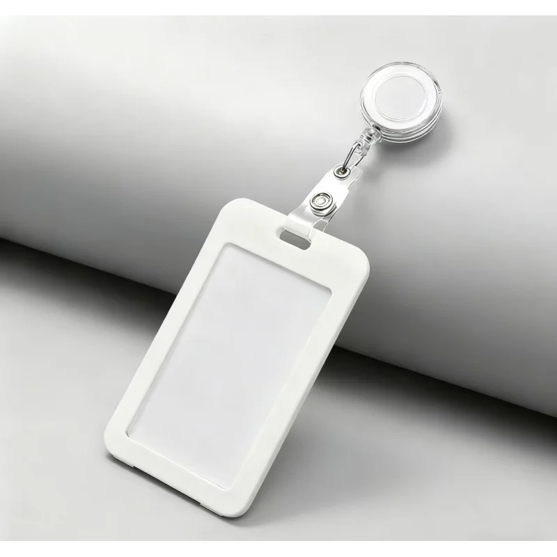 1pc Dual Sed Transparent Badge Holder For Work Student Transportation Card Exhibition Card Hot Pink Purse License Holder