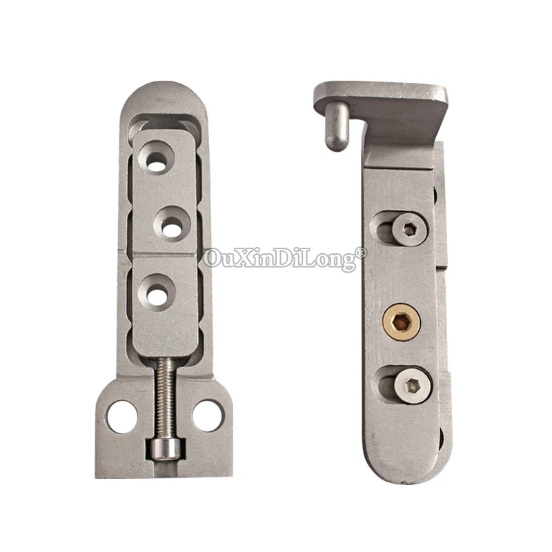 1Set 304 Stainless Steel Heavy Duty Door Pivot Hinges Invisible Hidden Adjustable Door Hinge Install Up and Down Loading 80KG