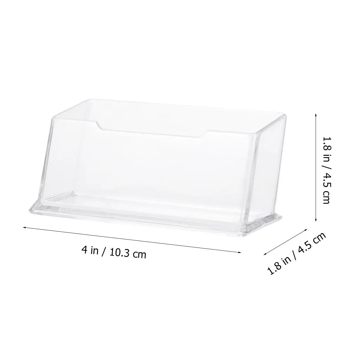 10Pcs Sleek Transparent Acrylic Business Card Holder Desktop Organizer Compact Open Design Easy Access Office School Exhibition