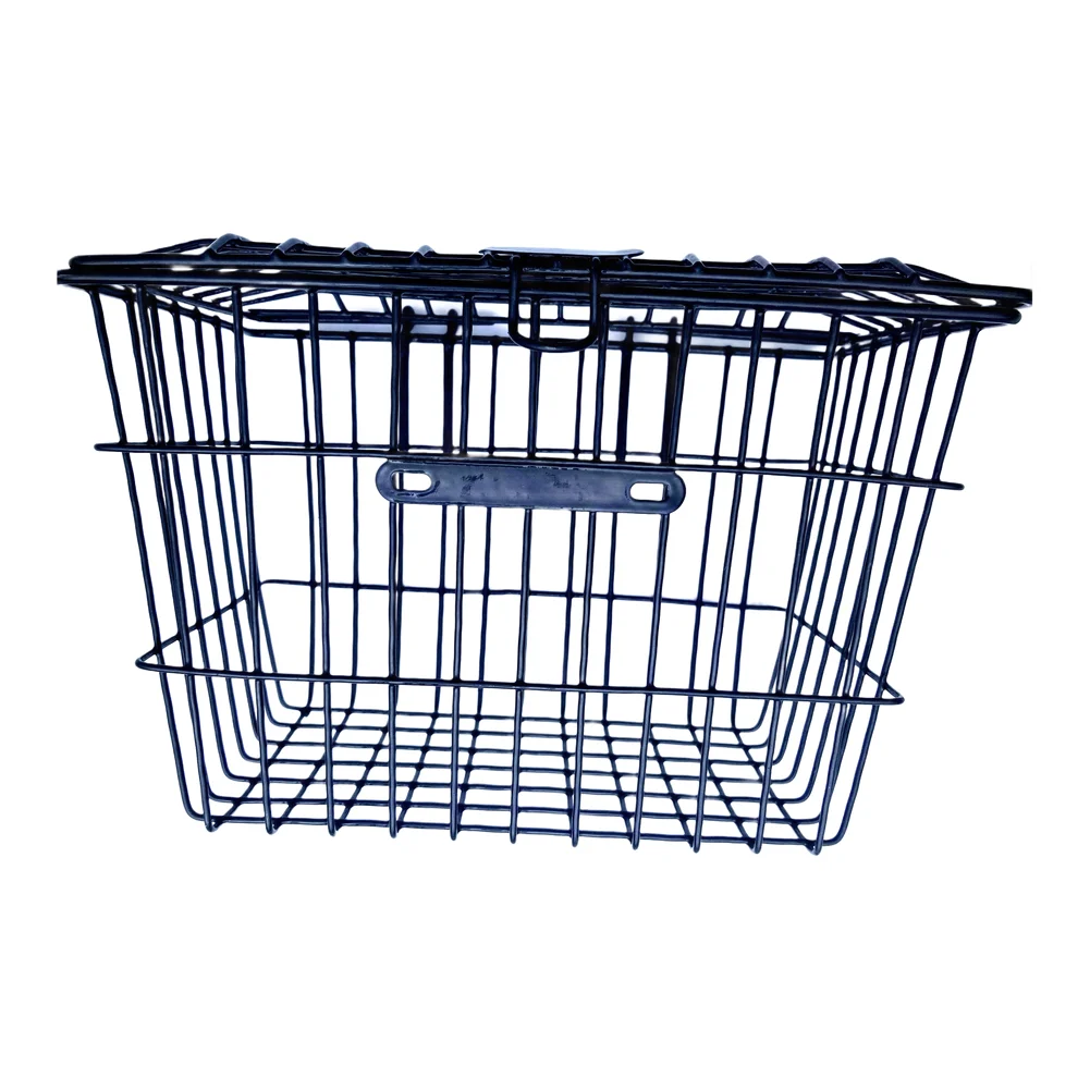 

Bike Front Basket With Lid Iron Wire Storage Basket Large Capacity Fron E-Bike Basket Bike Baskets For Carrying Grocery And Pet