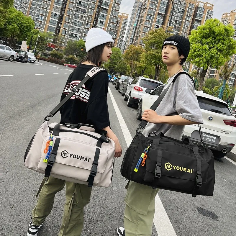 large-capacity-fitness-bag-travel-bag-women's-handheld-crossbody-bag-lightweight-luggage-bag-korean-style-outing-bag