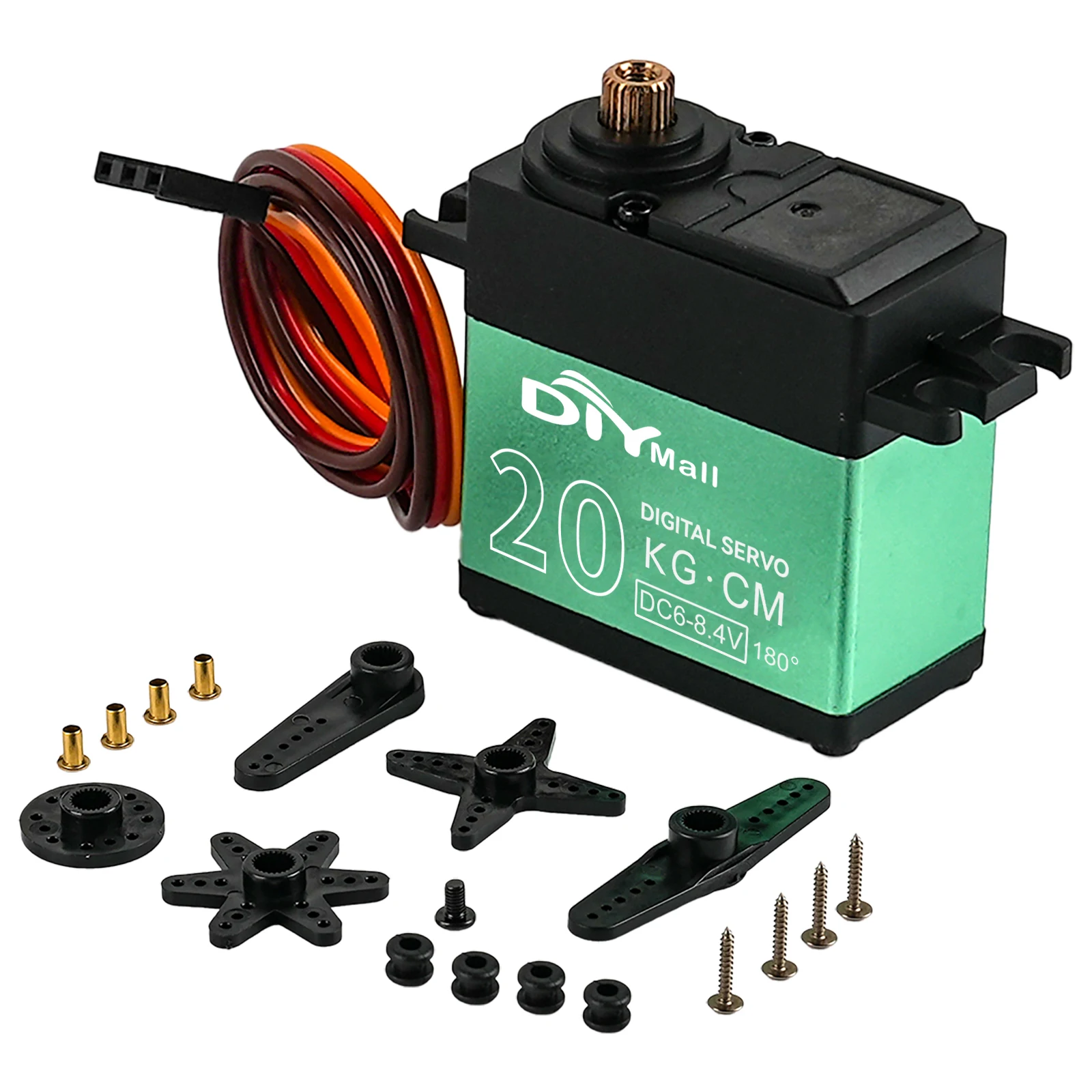 TD-8820MG 20kg servo digital escova de carbono motor engrenagem de metal alto torque 180/270/360 graus 4.8-8.4v para rc robô carro aeronave diy