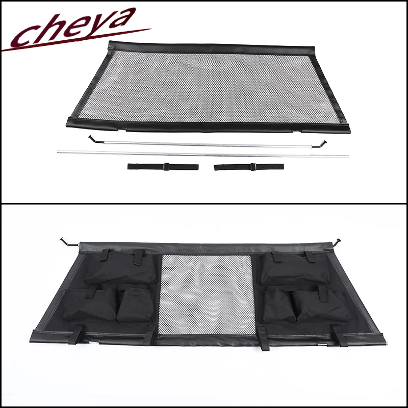 For Land Rover Discovery 5 LR5 2017+ Car Trunk Divider Web Cargo Barrier Net Pet Barrier Net Multi-Functional Tool Storage Pack