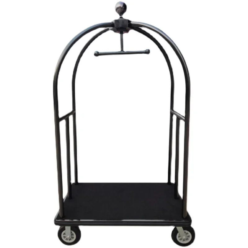 Luggage Lobby Hotel Handling Flat Car Silent Wheel Thickened Titanium Crown Metal Hand Push Individual Passenger