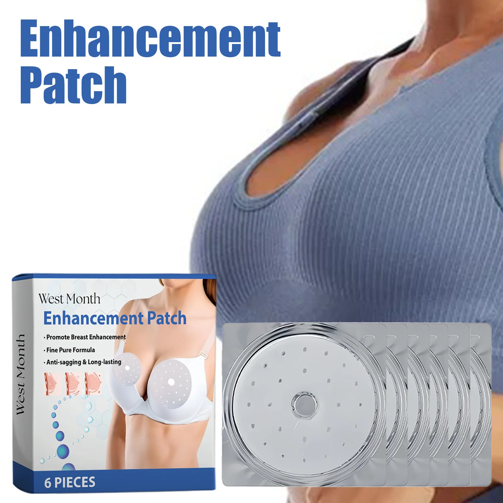 6pcs Breast Lift Stickers - Instant Firming & Upward Lift for Sagging Skin