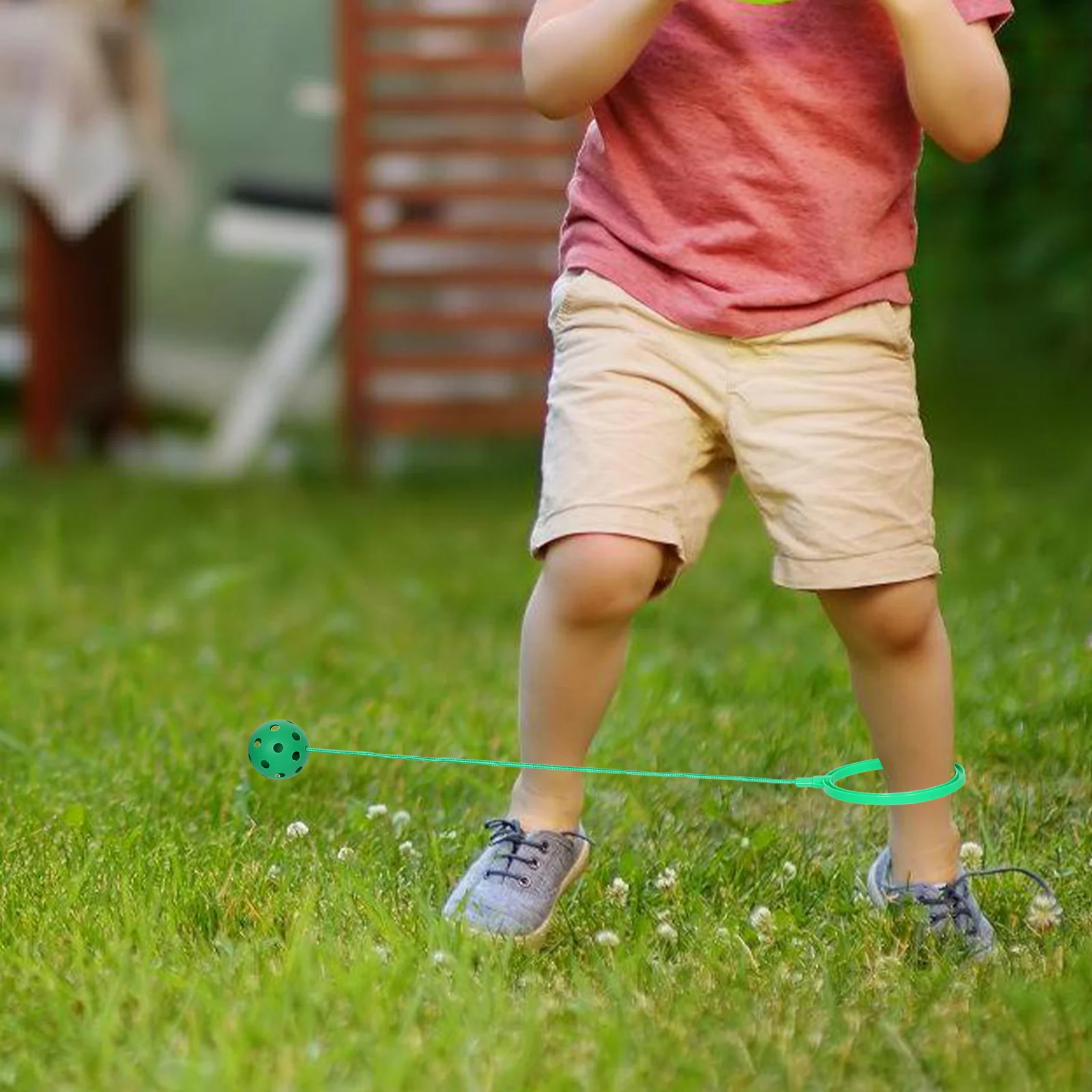 6-teiliges Reifenball-Sport-Springsspielzeug für drinnen und draußen, Spielzeug-Set, springendes Kinder-Sprungbein-Kunststoffspiel für Kinder