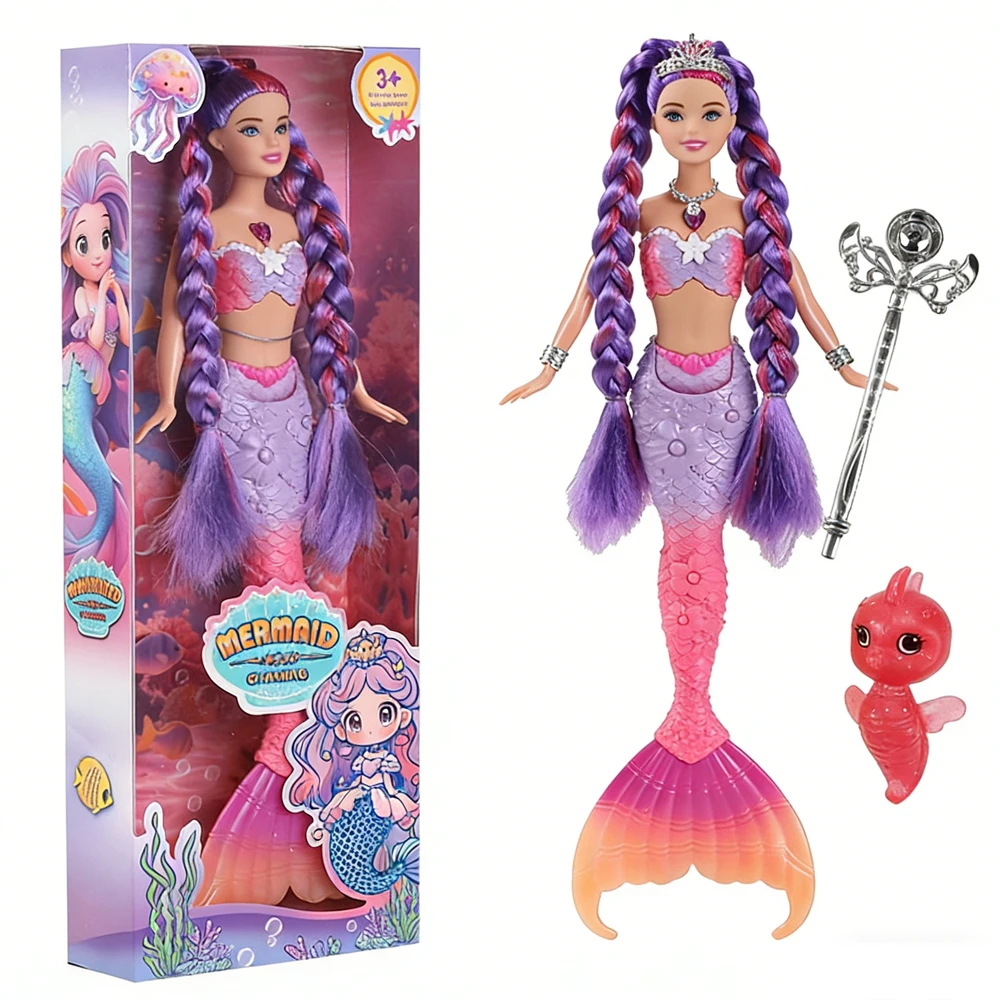 30 cm große, leuchtende, singende Meerjungfrauen-Prinzessin-Puppe, verschiedene Farben, perfektes Festival- und Geburtstagsgeschenk für Mädchen