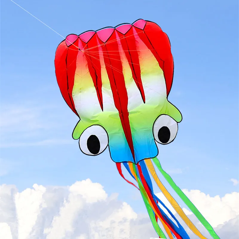 

free shipping octopus kite flying soft kites toys for children kite factory walk in sky outdoor fun sports beach kites koi ikite