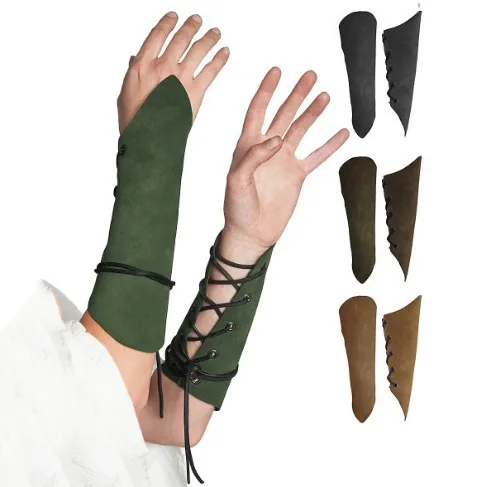 

Скандинавские наручные щитки викингов в стиле ретро, средневековый ренессанс, реквизит для косплея, кожаные аксессуары на запястье унисекс