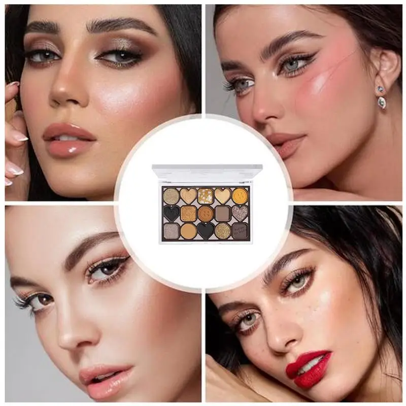 Hoch pigmentierte Lidschatten 15 Farben glitzern bunte Augen palette Urlaub Make-up Zubehör für Gesicht Körper Augen Make-up im Freien