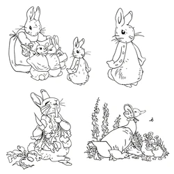 Transparent Silicone Rubber Stamp and Die Sheet Cling, DIY Scrapbooking, Cute Pattern, Photo Album, Rabbit, Duck