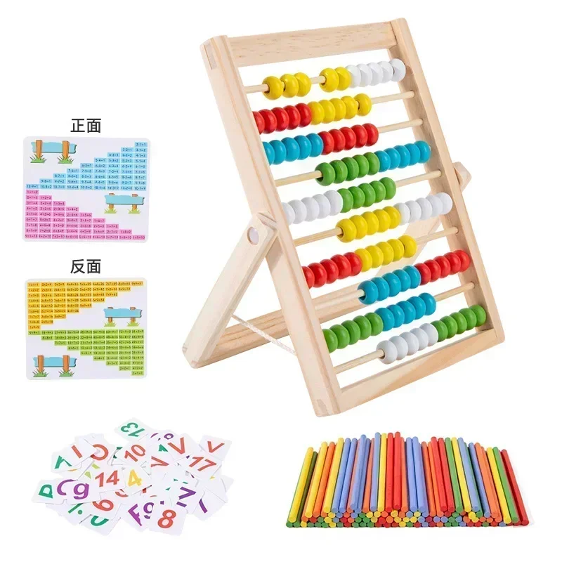 Klassiek Houten Educatief Tellen Speelgoed 100 Kralen Voorschoolse Wiskunde Leren Speelgoed Montessori Nummer Rekenkundige Telabacus Peuter Cadeau